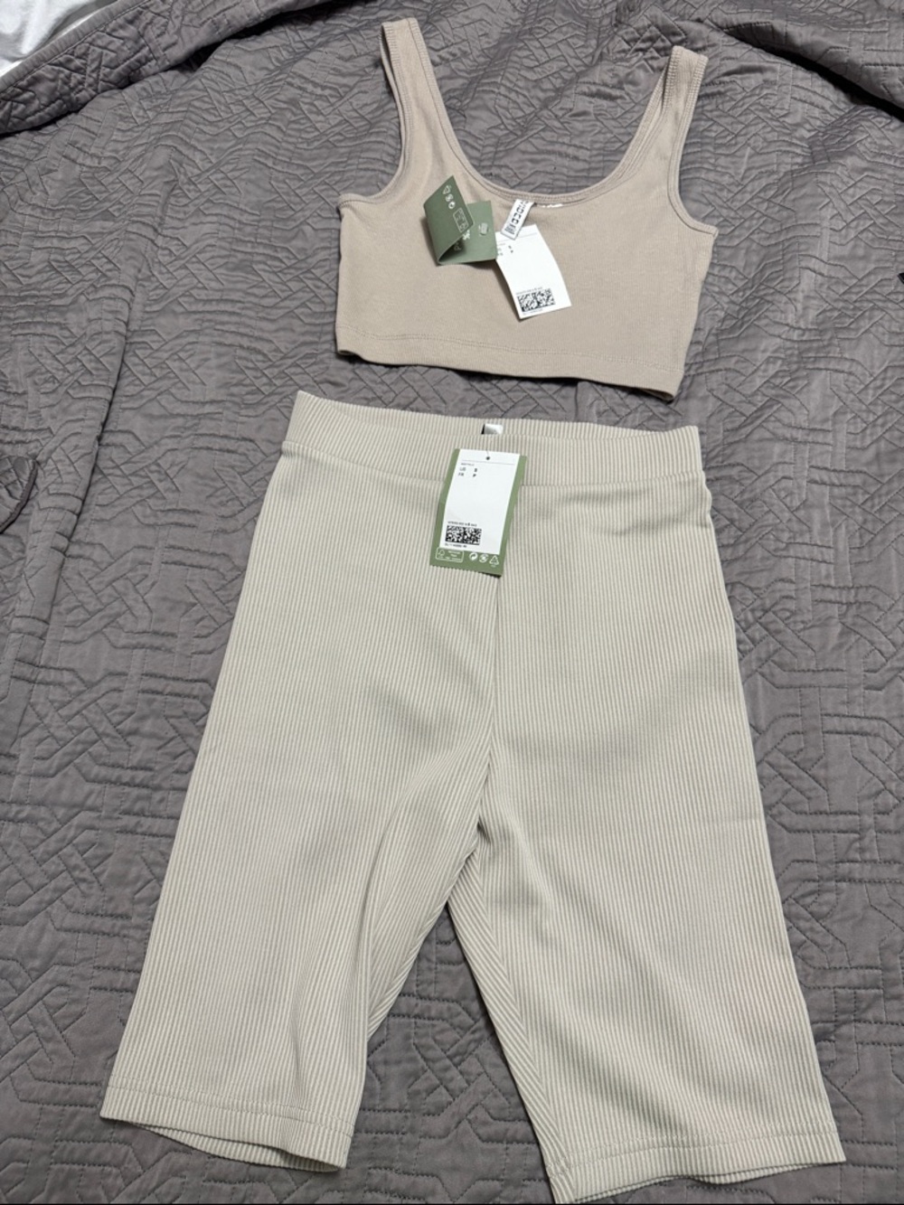 Ribbed Biker Short Set